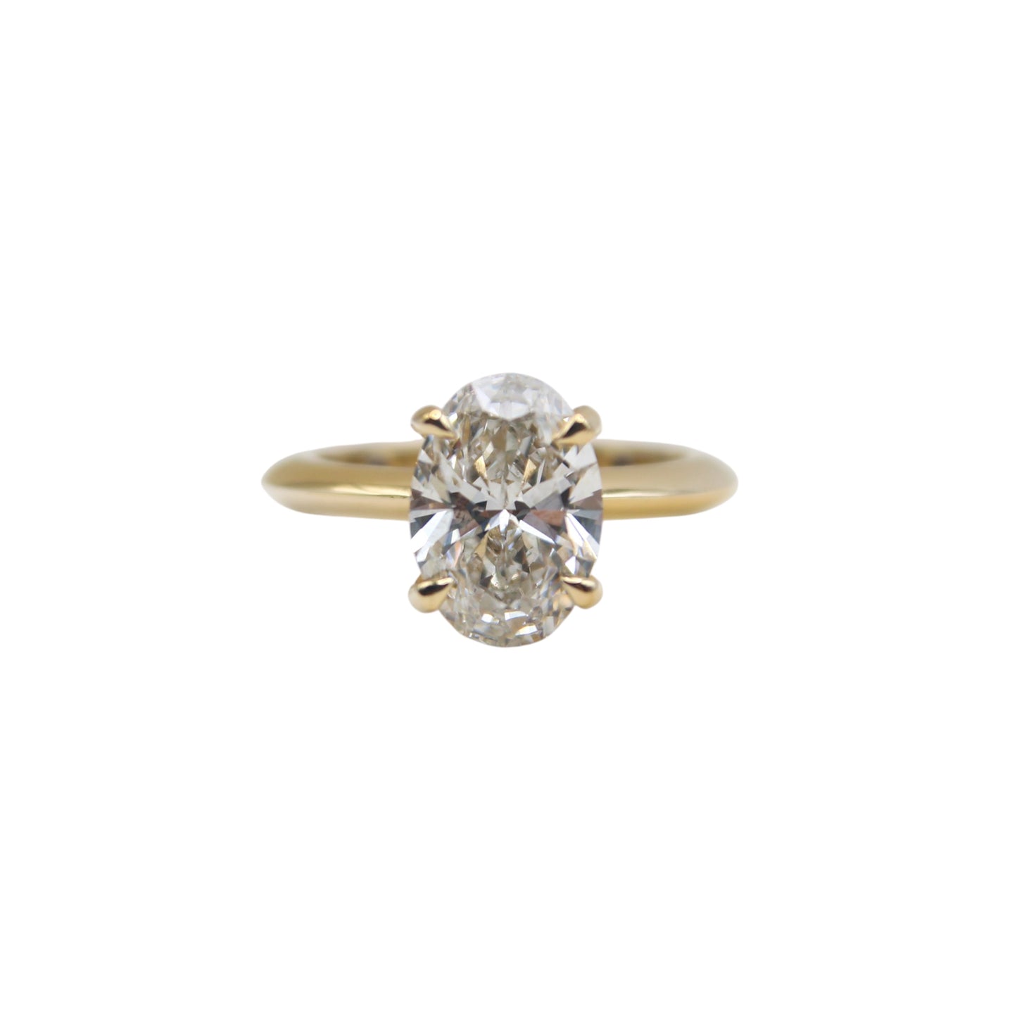 Laurenti New York 2ct Oval Solitaire Engagement Ring with Knife Edge Setting and Custom Engraving – Bespoke, Made-to-Order Bridal Jewelry.