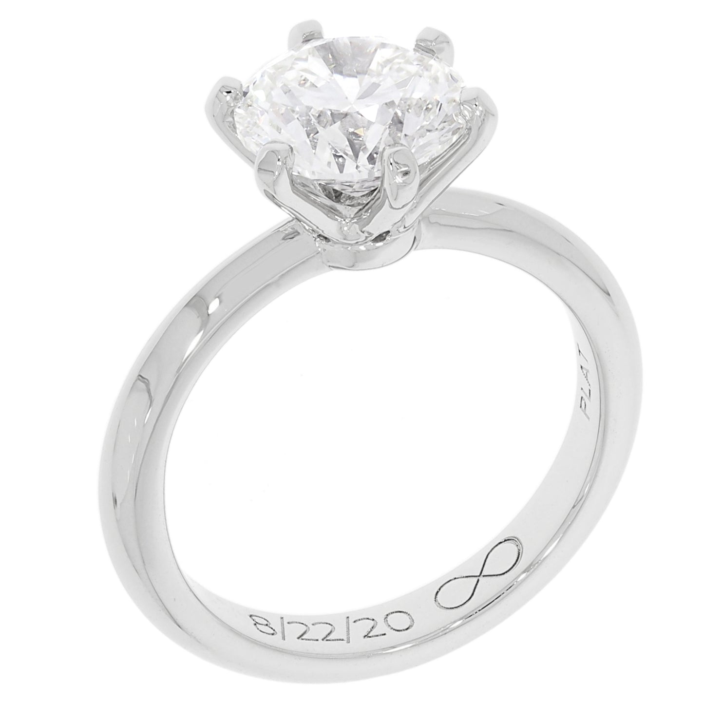 Six-Prong Engagement Ring in Platinum