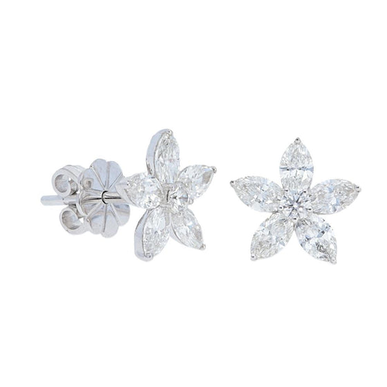 Laurenti Blossom Marquise Diamond Star Studs