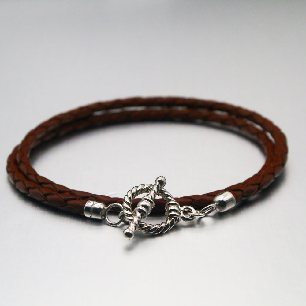 Sophia Braided Double Wrap Tour Bracelet in Silver