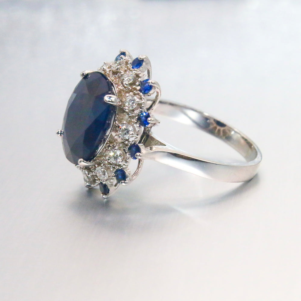 
                      
                        Diana Blue Sapphire and Diamond Heirloom Ring
                      
                    