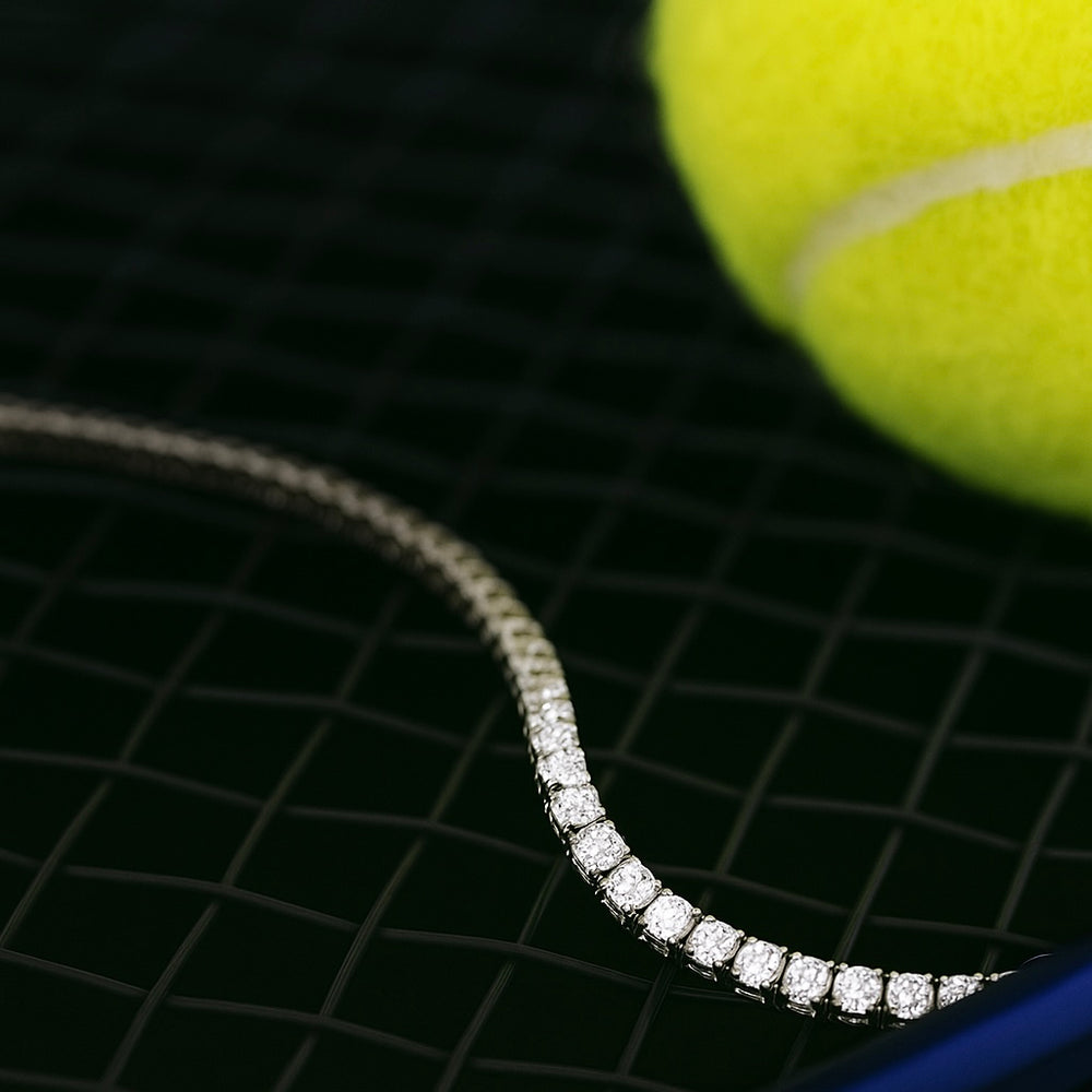 Four-Prong Natural Diamond Tennis Bracelet in 14K White Gold