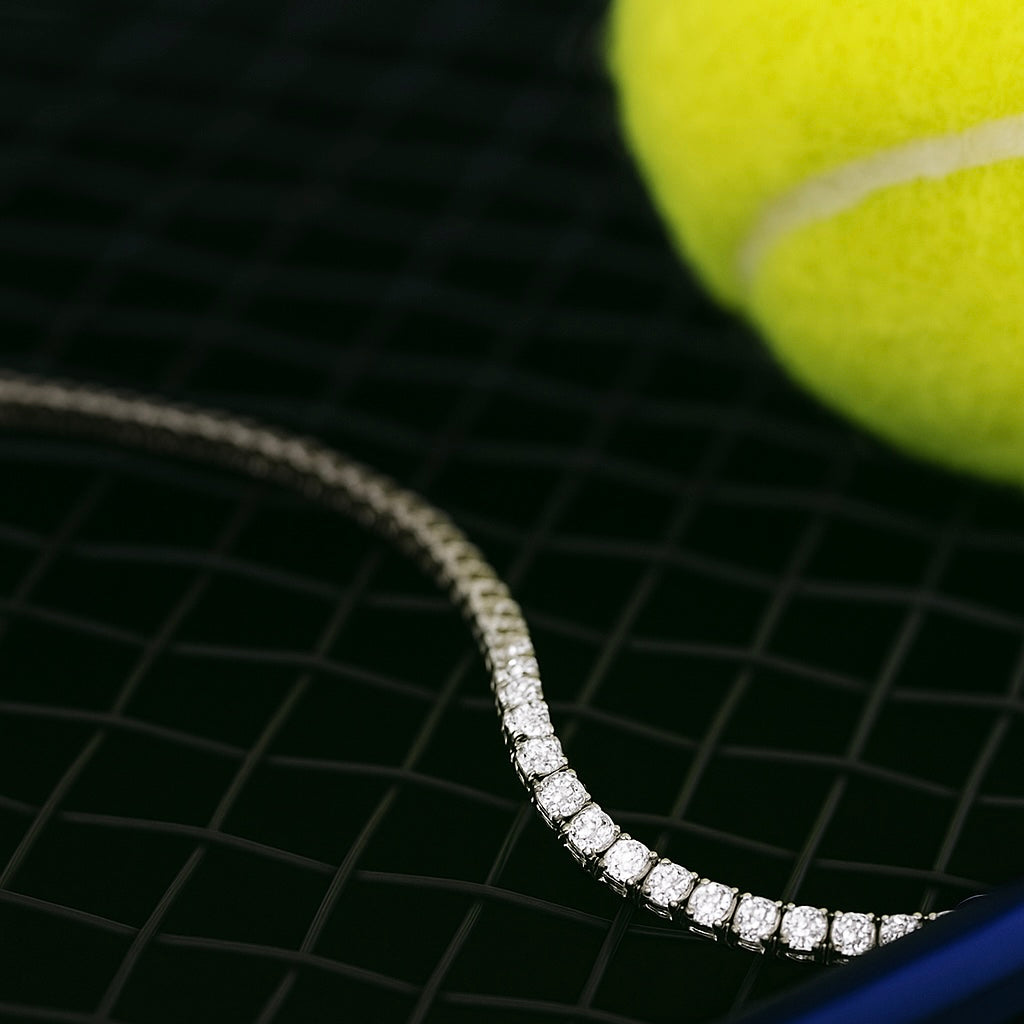 Four-Prong Natural Diamond Tennis Bracelet in 14K White Gold