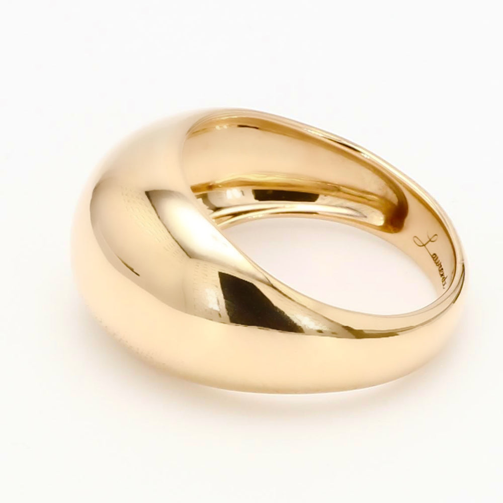 
                  
                    Laurenti 14K yellow gold classic dome ring with a high-polish finish.
                  
                