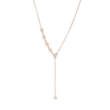  Asymetric Short Drop Necklace in Rose Gold