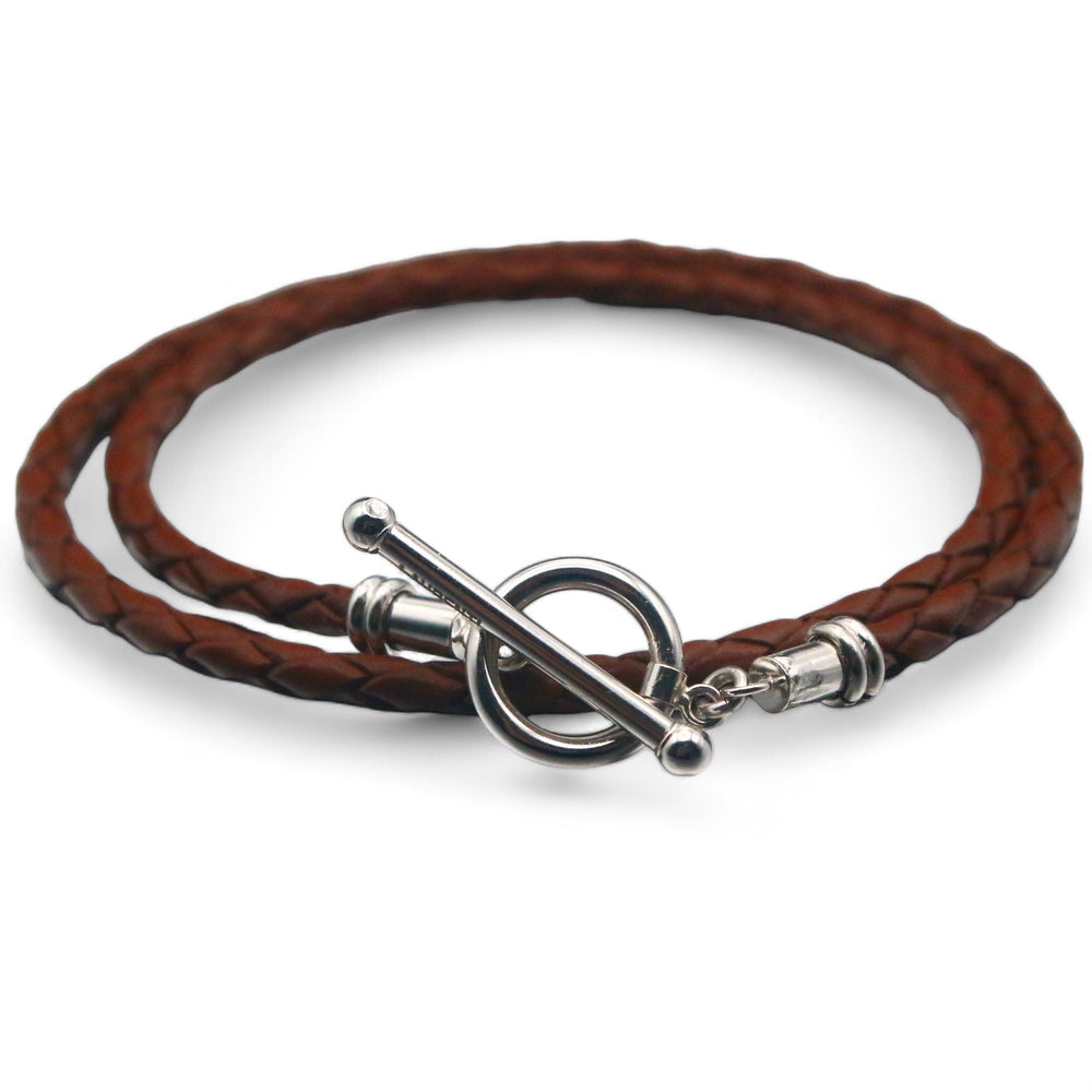 Sophia Double Tour Bracelet in Brown