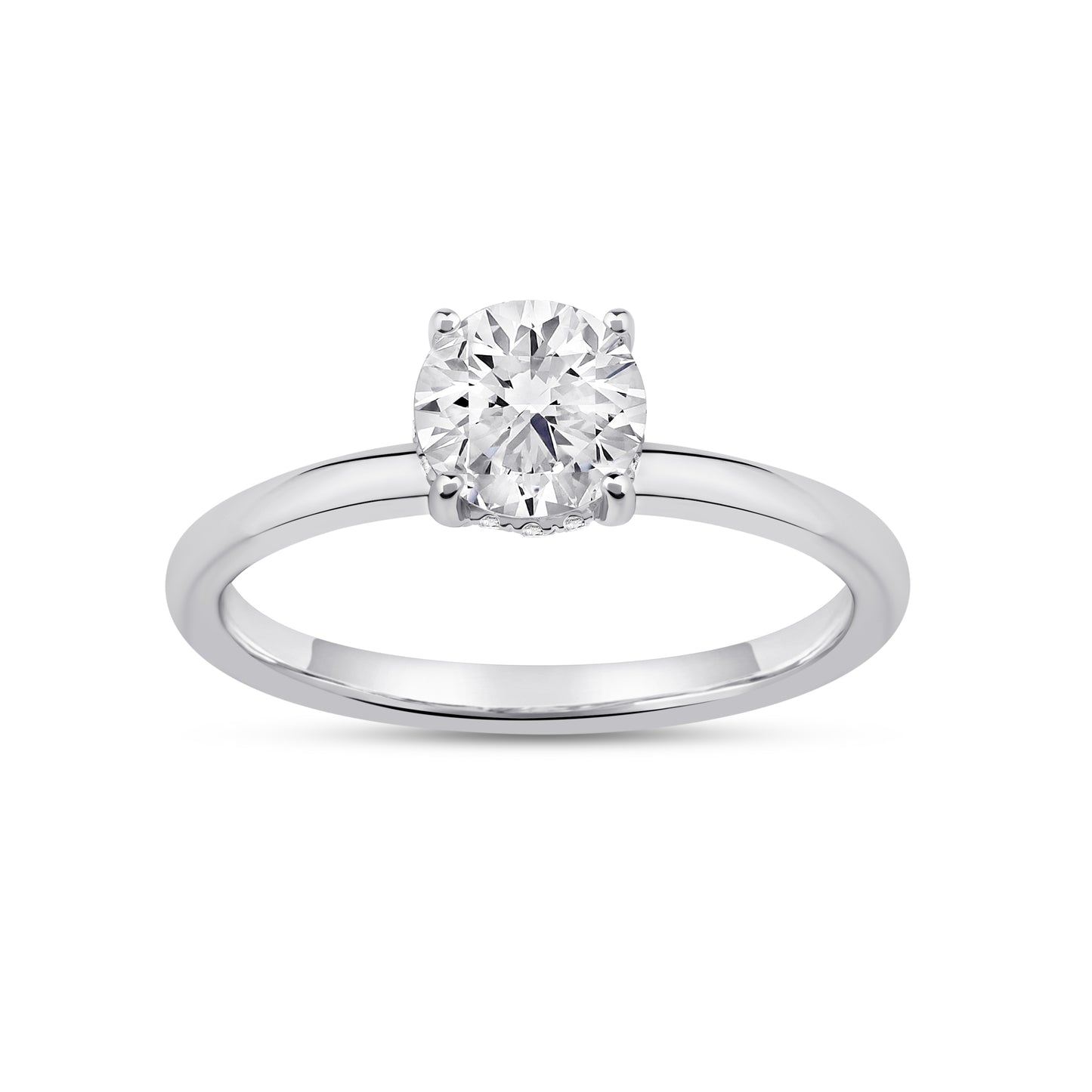 Diamond ring on a white background