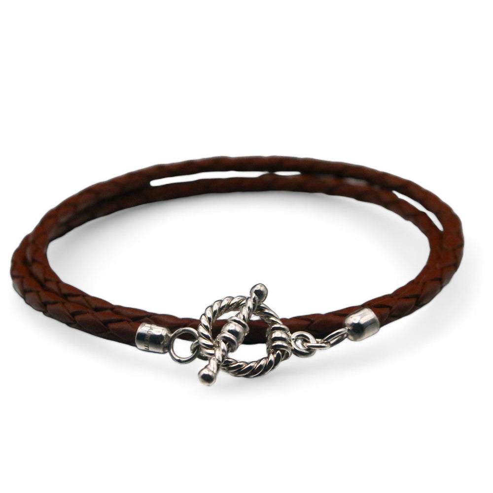 
                      
                        Sophia Braided Double Tour Bracelet in Brown
                      
                    