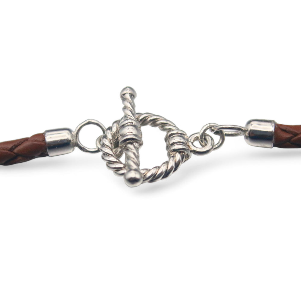 Sophia Braided Double Tour Bracelet in Brown