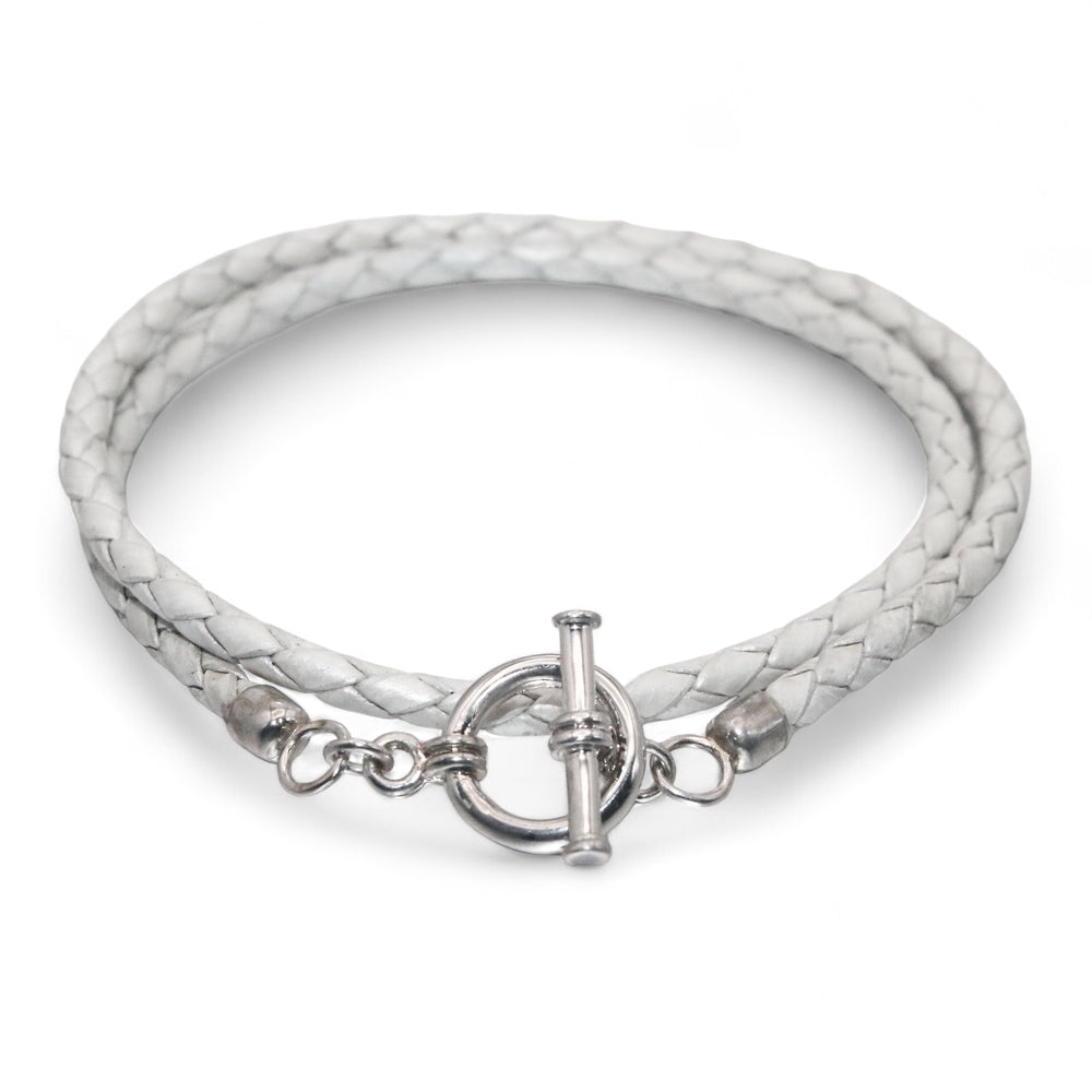 Sophia Double Tour Bracelet in White