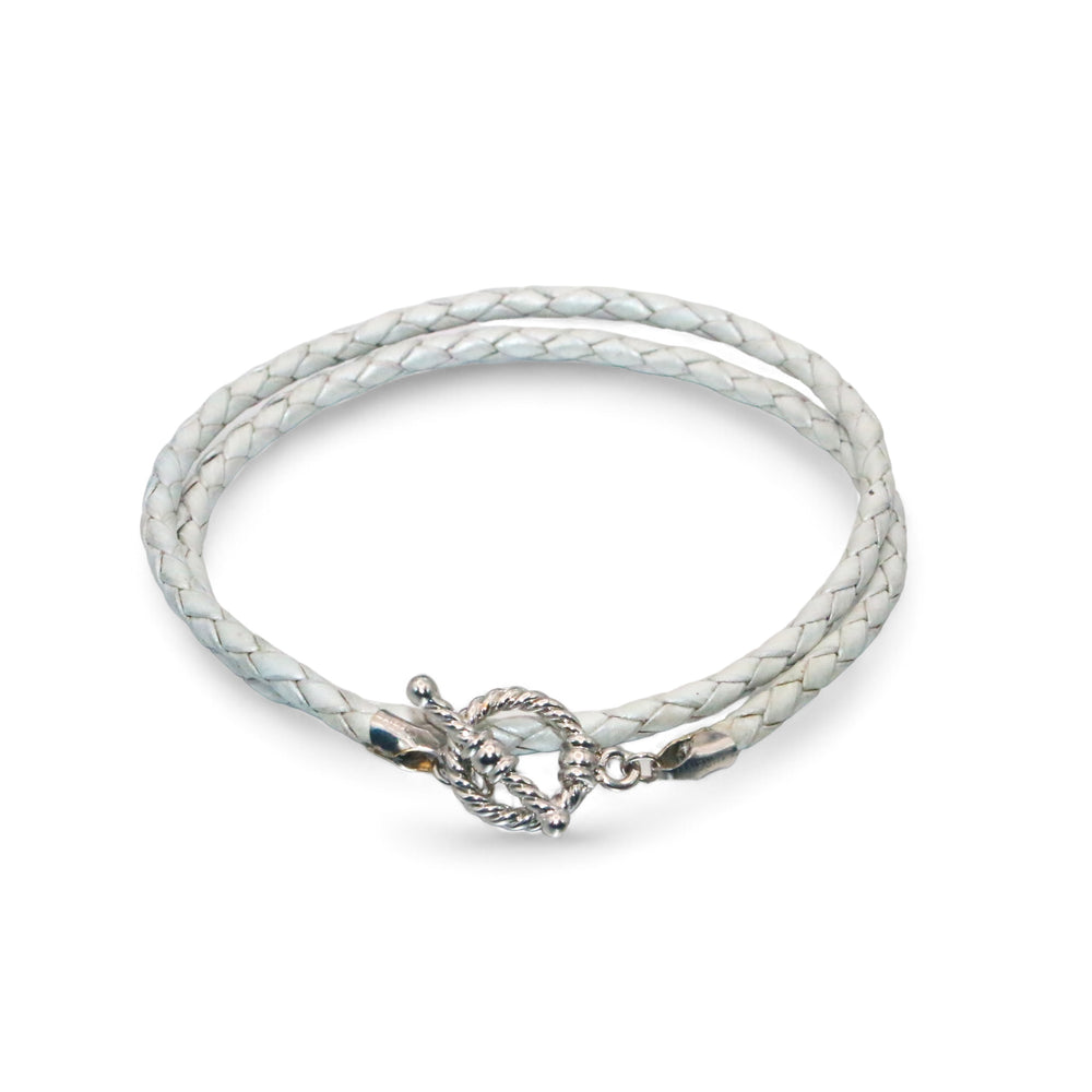 Sophia Double Tour Bracelet in White