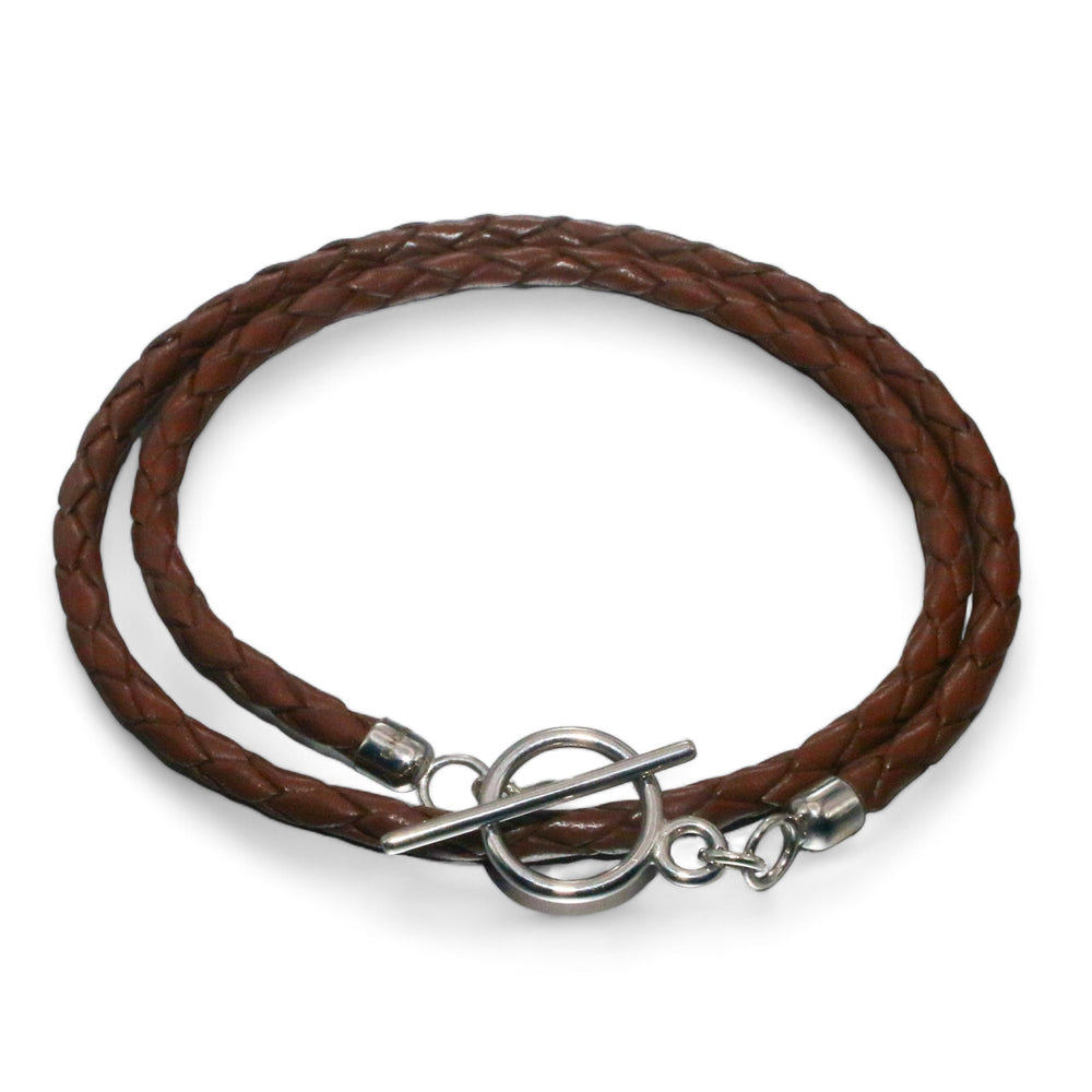 Sophia Double Tour Bracelet in Brown