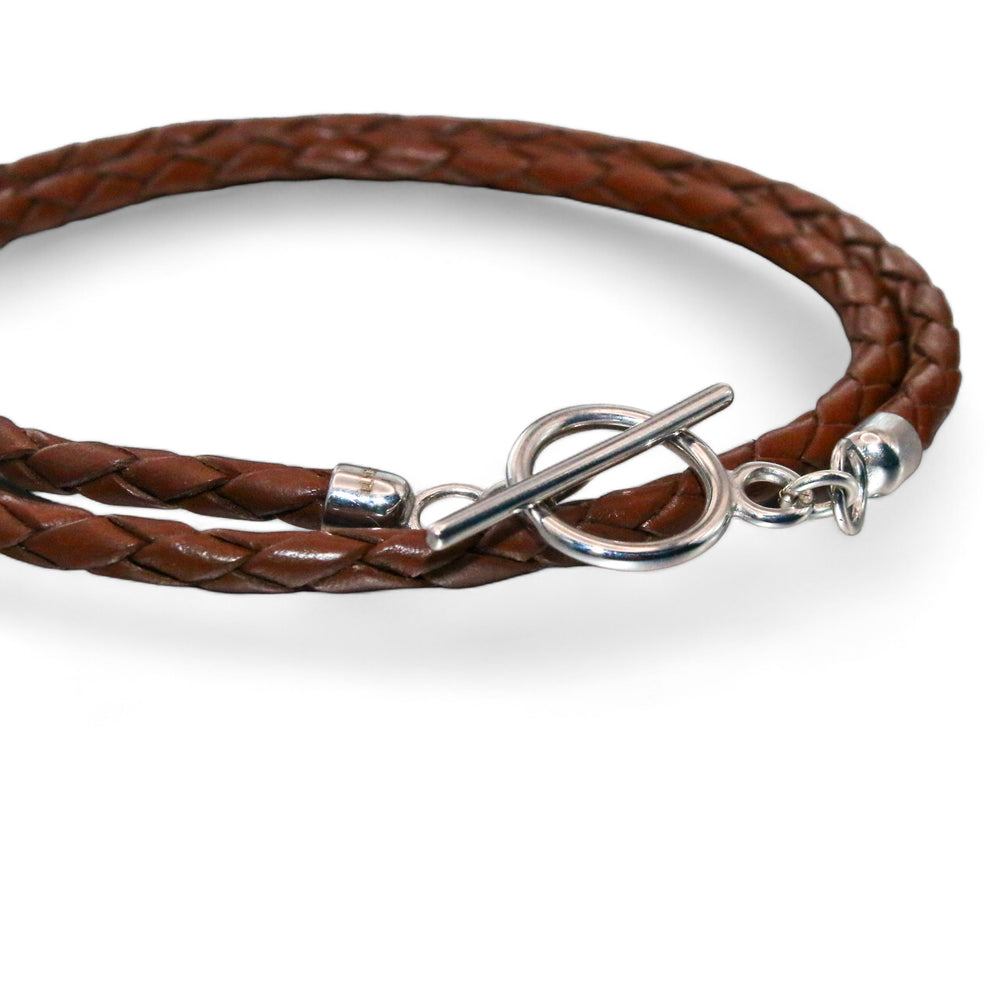 
                      
                        Sophia Double Tour Bracelet in Brown
                      
                    