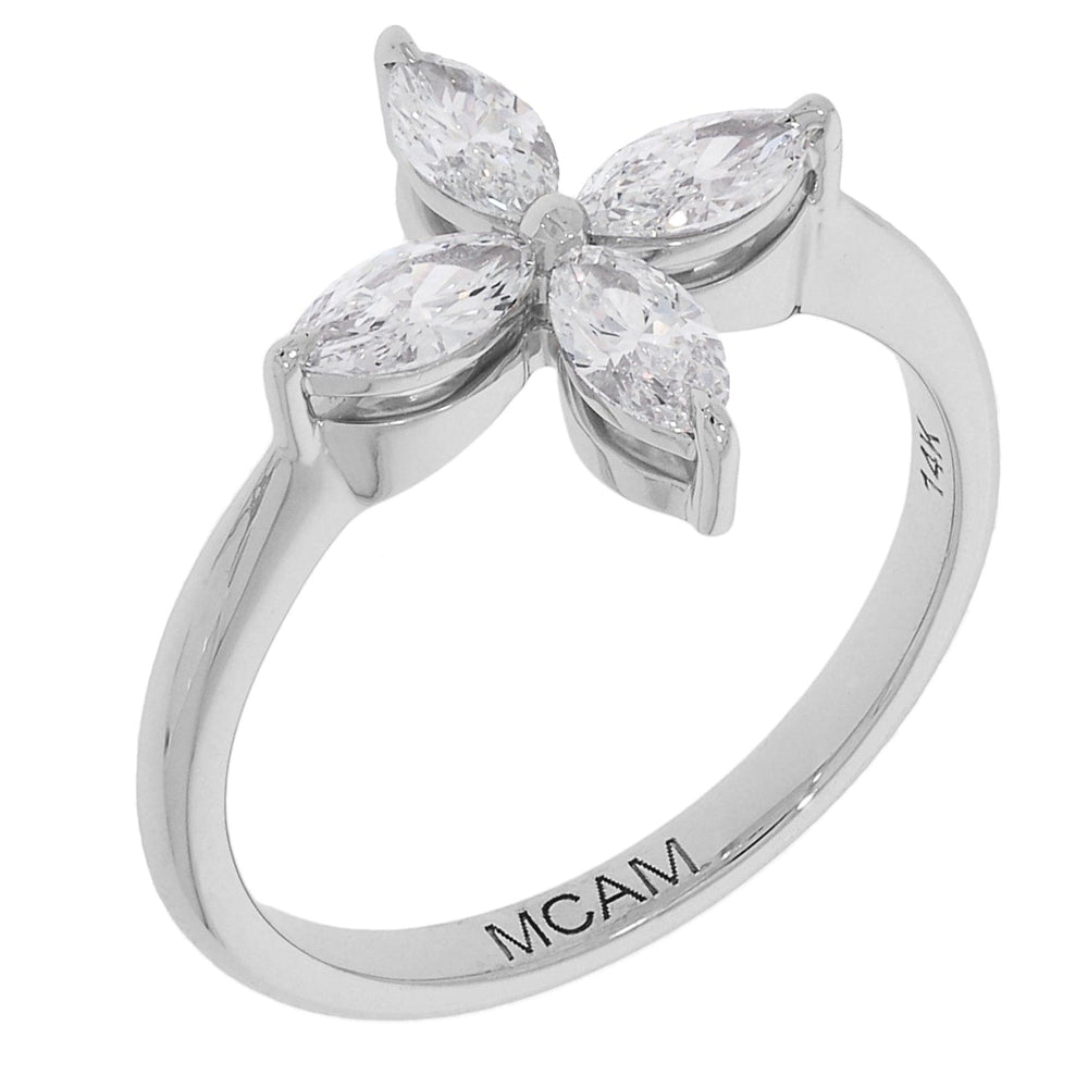 Vela Four-Stone Marquise Diamond Ring in 14K White Gold with Lab-Grown Diamonds