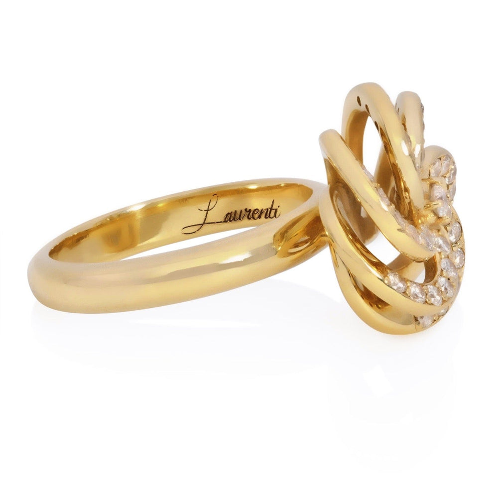 
                      
                        Laurenti New York Camellia Diamond Cocktail Ring 14k Yellow Gold
                      
                    