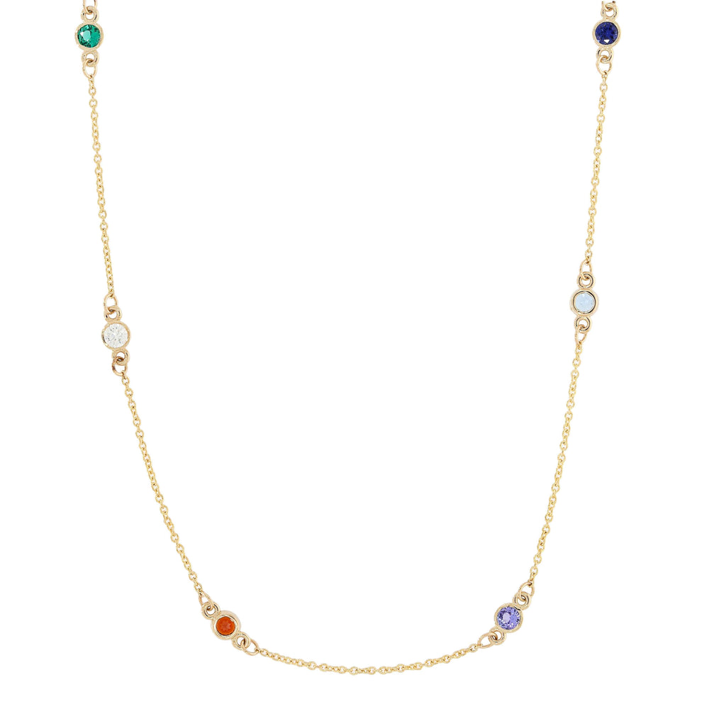 
                  
                    Laurenti New York  Custom Diamond Bezel Station Necklace in 14k Gold
                  
                