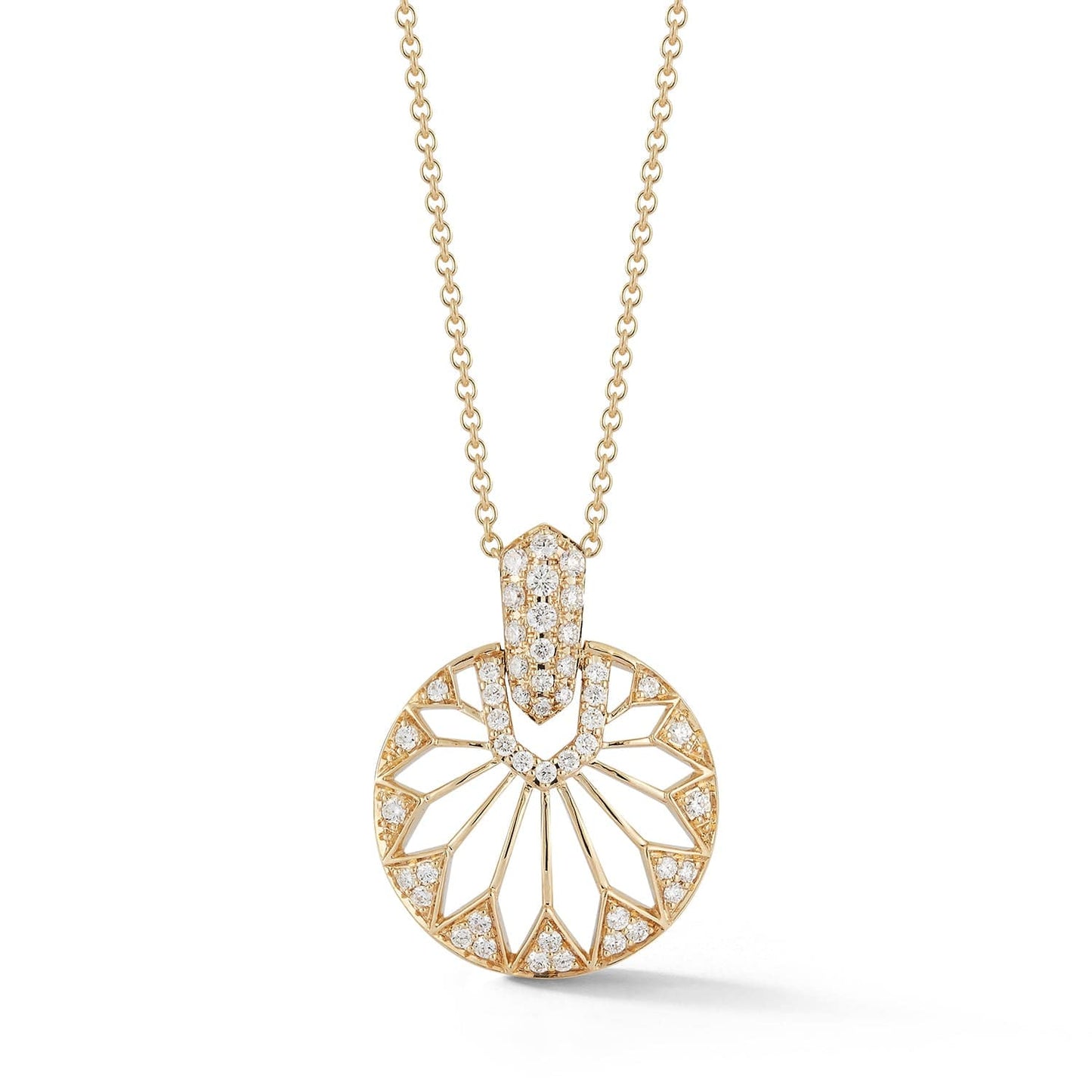 Laurenti New York  Gatsby Diamond Necklace in Yellow Gold