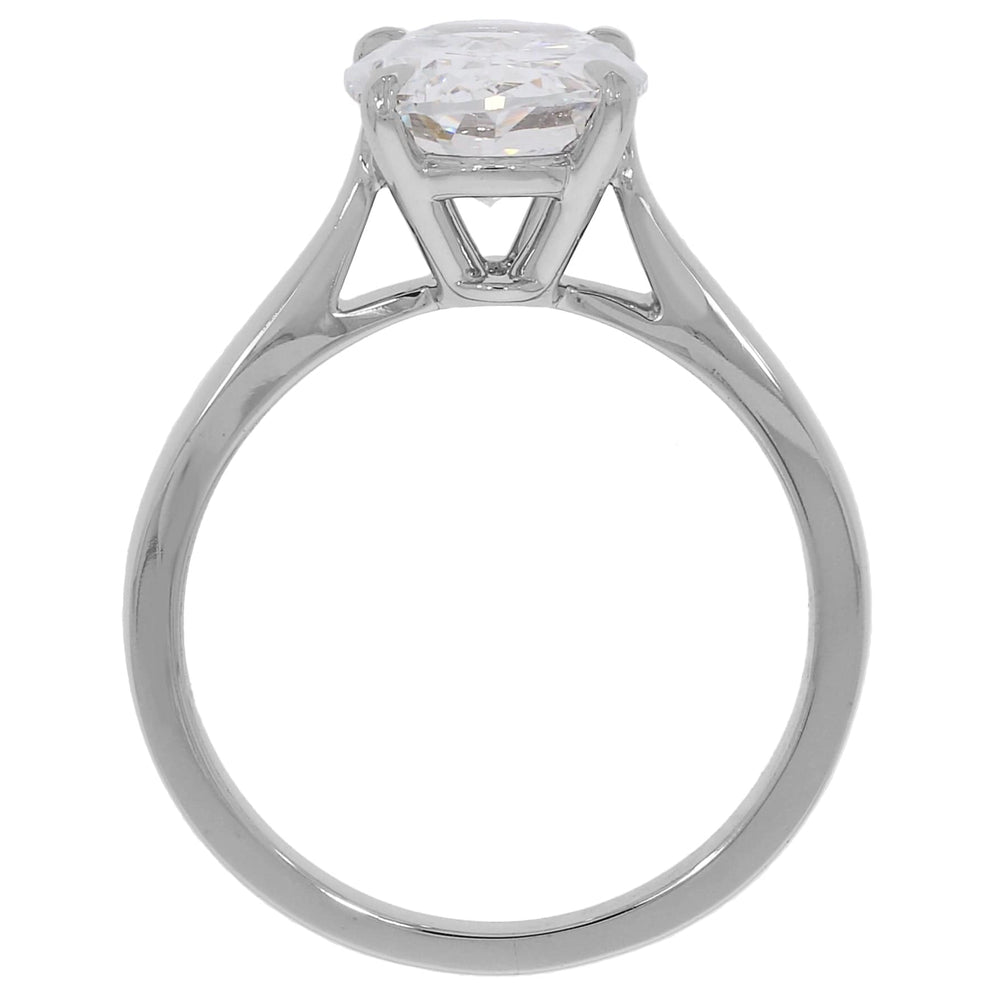 LAURENTI NEW YORK Platinum, 3.50 Carat Oval Cut Diamond Ring