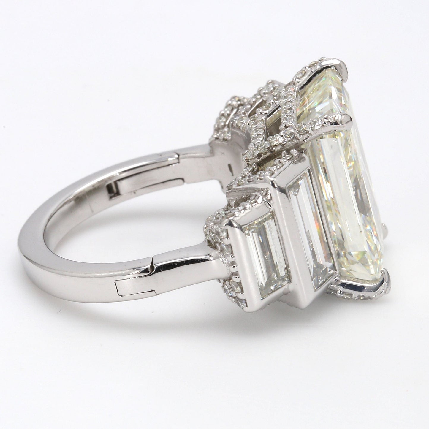 LAURENTI NEW YORK Platinum, 9.05 Carat Radiant Cut Diamond Ring