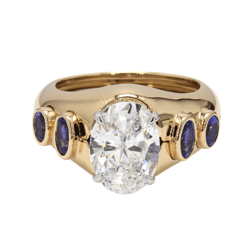 
                      
                        LAURENTI NEW YORK Tanzanite Dreams - Bespoke 18k Gold Jacket for Engagement Ring
                      
                    