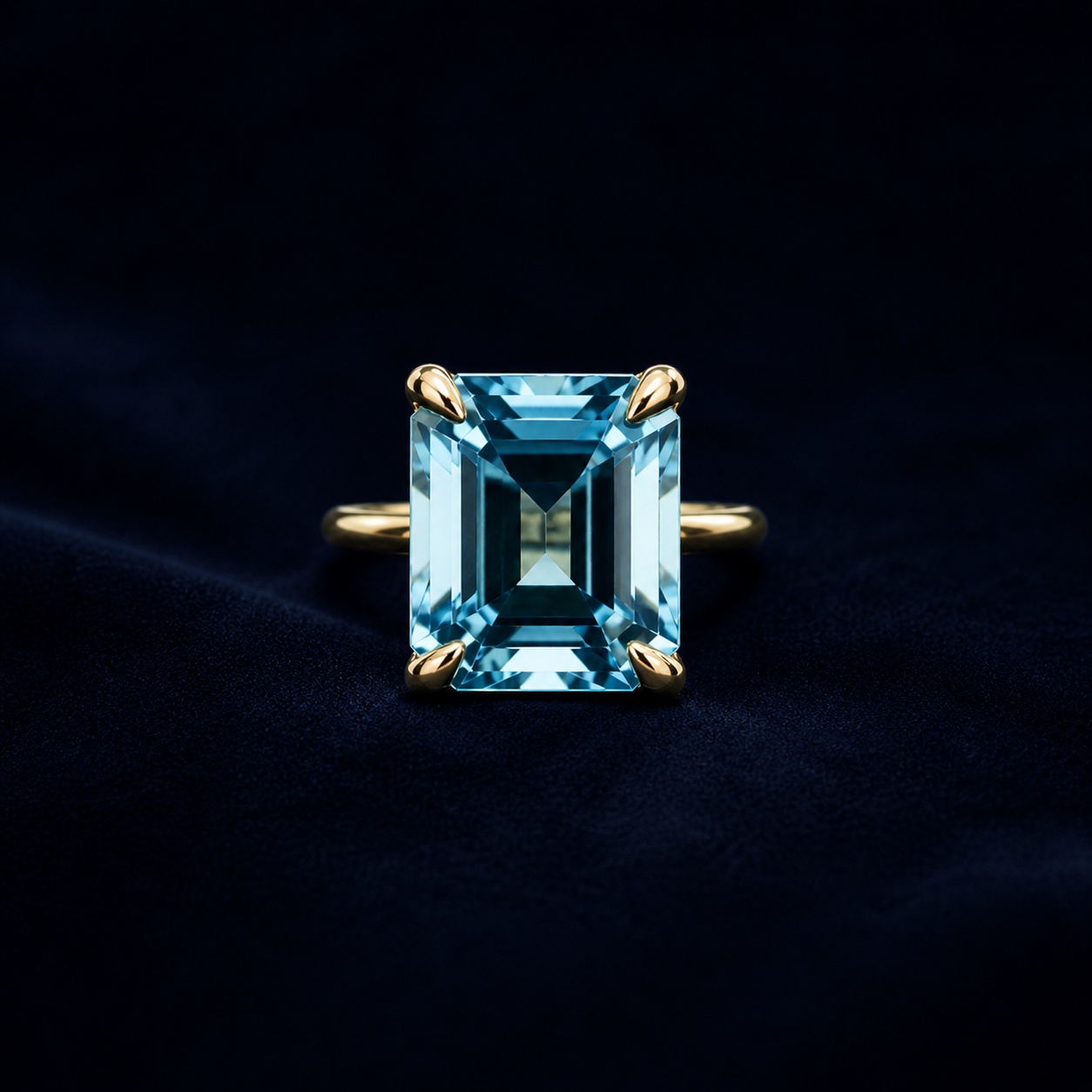 Blue Ring on a Gold Band