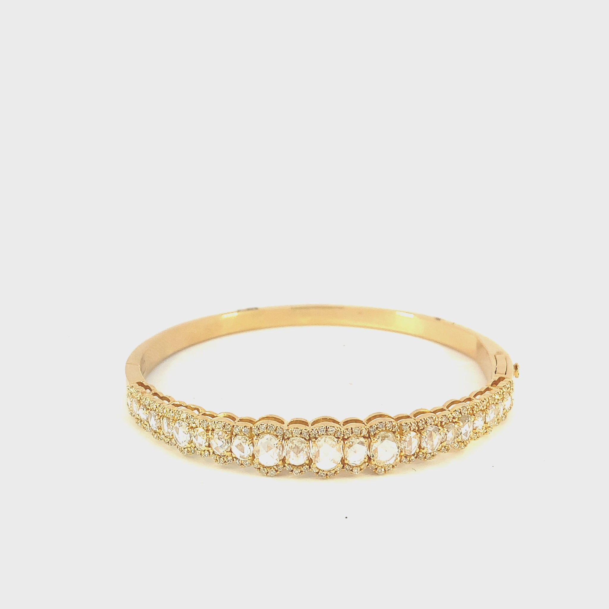 18K Gold Tennis Bracelet with Rose Cut Diamonds (2.65 Carats)