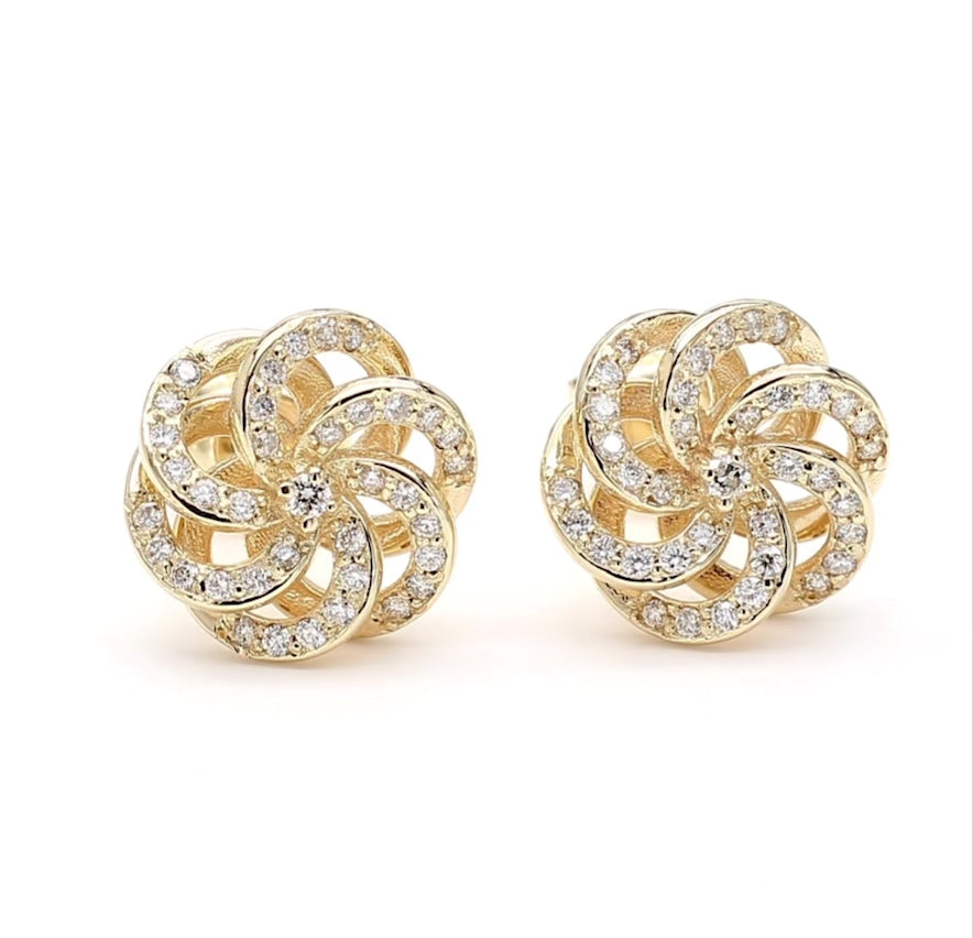 Camellia Diamond Bloom Studs