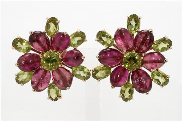 
                      
                        Load and play video in Gallery viewer, Peridot and Rubellite Earrings - Exquisite Gemstones Remastered
                      
                    