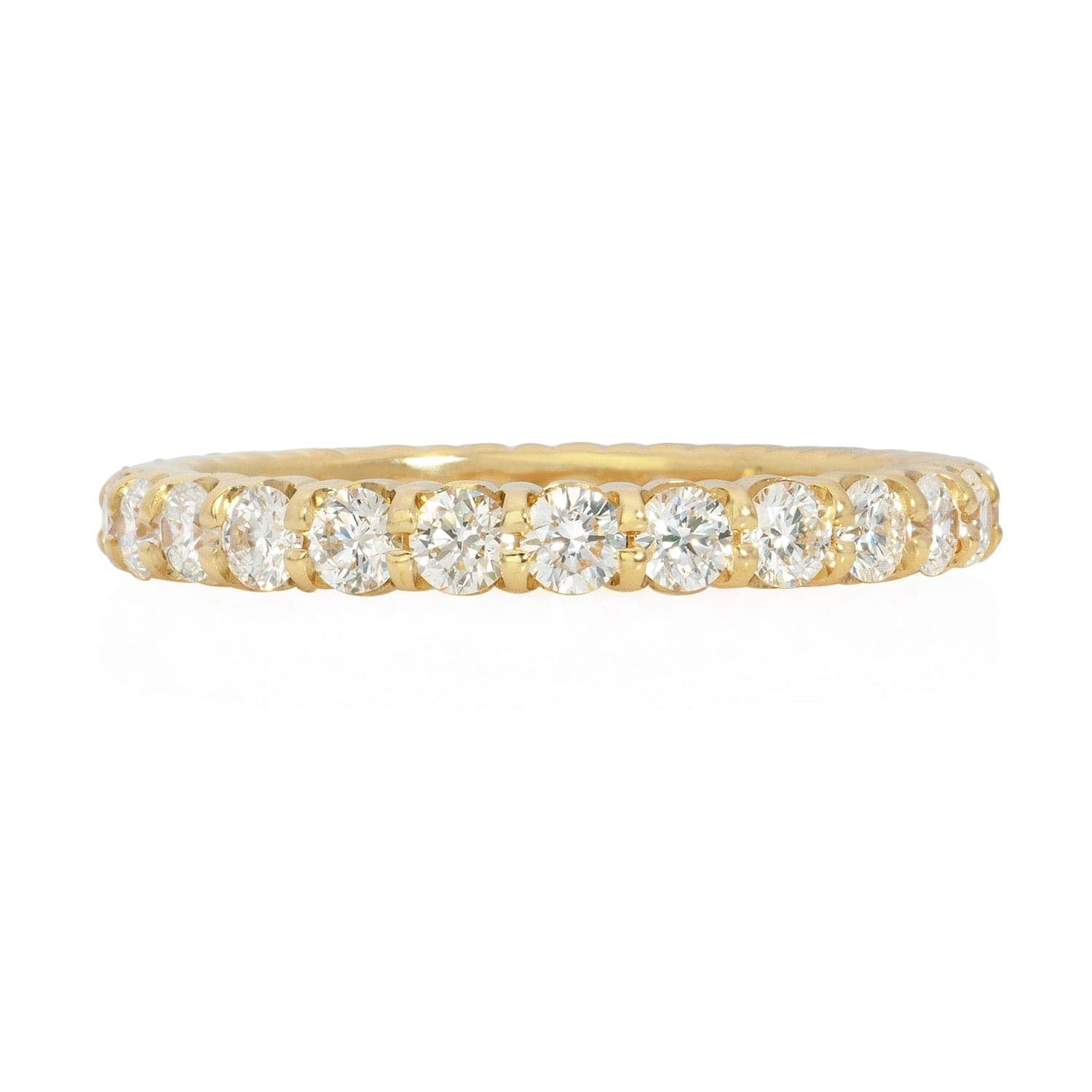 Diamond Eternity Ring 14k Yellow Gold, front view